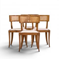 Michael Taylor Michael Taylor for Baker Klismos Mid Century Cane Dining Chairs Set of 4 - 4644661