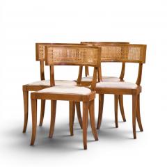 Michael Taylor Michael Taylor for Baker Klismos Mid Century Cane Dining Chairs Set of 4 - 4644662