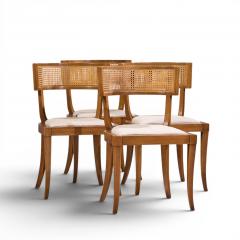 Michael Taylor Michael Taylor for Baker Klismos Mid Century Cane Dining Chairs Set of 4 - 4644663