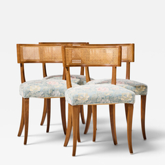 Michael Taylor Michael Taylor for Baker Klismos Mid Century Cane Dining Chairs Set of 4 - 4796052