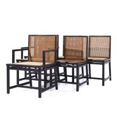 Michael Taylor Michael Taylor for Baker Mid Century Cane Dining Chairs Set of 6 - 3960918