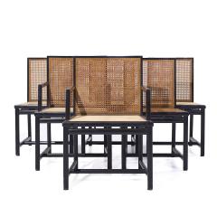 Michael Taylor Michael Taylor for Baker Mid Century Cane Dining Chairs Set of 6 - 3960920