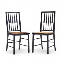 Michael Taylor Michael Taylor for Baker Mid Century Dining Chairs Pair - 4497004