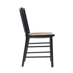 Michael Taylor Michael Taylor for Baker Mid Century Ebonized Cane Dining Chairs Set of 6 - 3864571