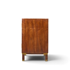 Michael Taylor Michael Taylor for Baker Milling Road Walnut and Brass Cabinet Credenza - 4810118