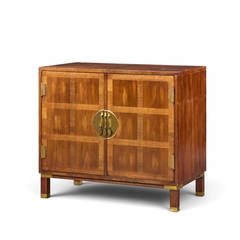 Michael Taylor Michael Taylor for Baker Milling Road Walnut and Brass Cabinet Credenza - 4810120