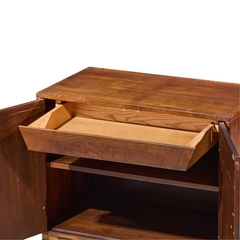 Michael Taylor Michael Taylor for Baker Milling Road Walnut and Brass Cabinet Credenza - 4810124