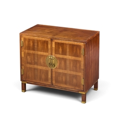 Michael Taylor Michael Taylor for Baker Milling Road Walnut and Brass Cabinet Credenza - 4810125