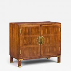 Michael Taylor Michael Taylor for Baker Milling Road Walnut and Brass Cabinet Credenza - 4811181