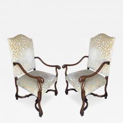 Michael Taylor Pair of Michael Taylor Scalamandre Cut Velvet Upholstered Armchairs - 4762747