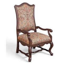 Michael Taylor Panache for Michael Taylor Louis XIV Style Walnut Arm Chair 1 of 2 - 4642887