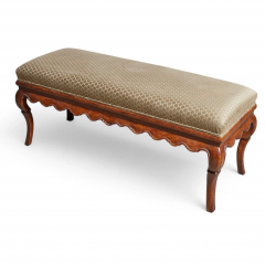 Michael Taylor Panache for Michael Taylor Upholstered Mahogany Bench - 4107646