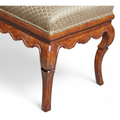 Michael Taylor Panache for Michael Taylor Upholstered Mahogany Bench - 4107659