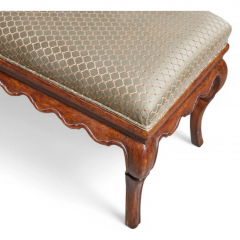 Michael Taylor Panache for Michael Taylor Upholstered Mahogany Bench - 4107661
