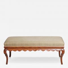 Michael Taylor Panache for Michael Taylor Upholstered Mahogany Bench - 4110067