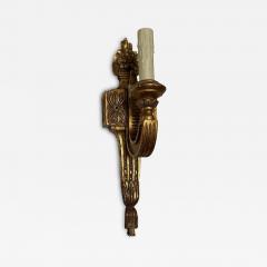 Michael Taylor Regency Style Panache for Michael Taylor Giltwood Single Light Wall Sconce - 4568316