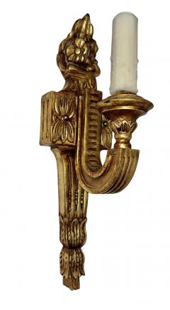 Michael Taylor Set of Six Regency Style Giltwood Wall Sconces by Panache for Michael Taylor - 4608031
