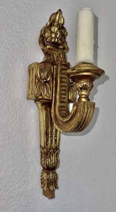 Michael Taylor Set of Six Regency Style Giltwood Wall Sconces by Panache for Michael Taylor - 4608035