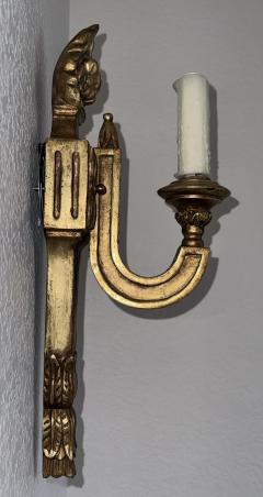 Michael Taylor Set of Six Regency Style Giltwood Wall Sconces by Panache for Michael Taylor - 4608037