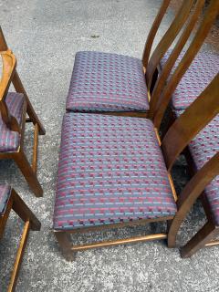 Michael Taylor Stunning Set 8 Michael Taylor Asian influenced Burl Elm Dining Chair Mid Century - 4696998