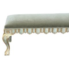 Michael Taylor Venetian Style Michael Taylor Olive Mohair Gilded Bench - 4511277