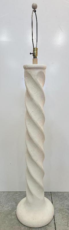 Michael Taylor Vintage Spiral Plaster Floor Lamps Michael Taylor Style 1980s Pair - 4416316