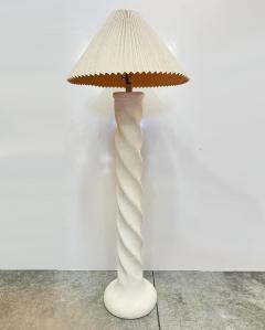 Michael Taylor Vintage Spiral Plaster Floor Lamps Michael Taylor Style 1980s Pair - 4416446