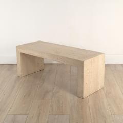 Michael Taylor Waterfall Travertine Coffee Table U S A circa 1980 - 4135245