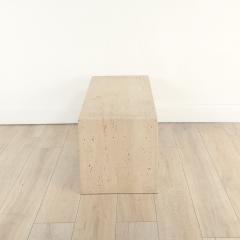 Michael Taylor Waterfall Travertine Coffee Table U S A circa 1980 - 4135246