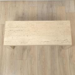 Michael Taylor Waterfall Travertine Coffee Table U S A circa 1980 - 4135251
