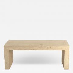 Michael Taylor Waterfall Travertine Coffee Table U S A circa 1980 - 4135284