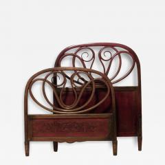 Michael Thonet Michael Thonet Mahogany Bentwood Double Scroll Twin Bed - 4307217