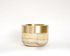 Michael Verheyden Michael Verheyden Busk Pot Onyx and Brushed Bronze Belgium - 2971345