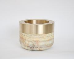 Michael Verheyden Michael Verheyden Busk Pot Onyx and Brushed Bronze Belgium - 2971351