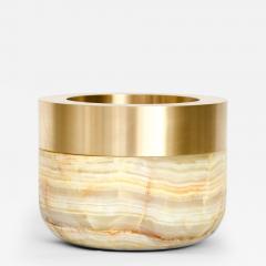 Michael Verheyden Michael Verheyden Busk Pot Onyx and Brushed Bronze Belgium - 2973140