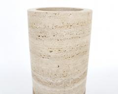 Michael Verheyden Michael Verheyden Dure Vase in Travertine Bronze and Suede - 2288761