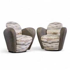Michael Wolk Michael Wolk for Weiman Miami Swivel Chairs Pair - 4414080