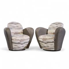 Michael Wolk Michael Wolk for Weiman Miami Swivel Chairs Pair - 4414109