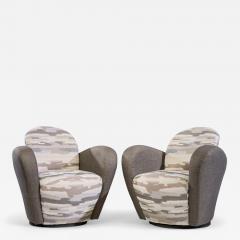 Michael Wolk Michael Wolk for Weiman Miami Swivel Chairs Pair - 4414110