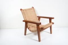 Michael van Beuren Michael van Beuren Bauhaus Teak and Raffia Lounge Chair circa 1940 - 2721329