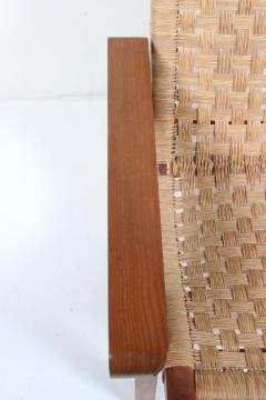 Michael van Beuren Michael van Beuren Bauhaus Teak and Raffia Lounge Chair circa 1940 - 2721416