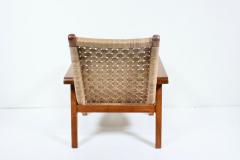 Michael van Beuren Michael van Beuren Bauhaus Teak and Raffia Lounge Chair circa 1940 - 2721449