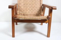 Michael van Beuren Michael van Beuren Bauhaus Teak and Raffia Lounge Chair circa 1940 - 2721451