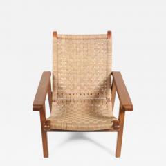 Michael van Beuren Michael van Beuren Bauhaus Teak and Raffia Lounge Chair circa 1940 - 2724675
