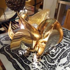 Michel Armand Michel Armand Rare Lit Table Sculpture in Solid Bronze Model Fleur dOr  - 244223