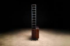 Michel Arnault Bookshelf in Hardwood Metal by Michel Arnault for Mobilia Contempor nea - 4524887