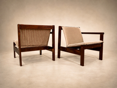 Michel Arnoult Arnoult Ouro Preto Modular Loveseat Pair of Open Arm Lounge Chairs in Imbuia - 4712598