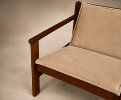 Michel Arnoult Arnoult Ouro Preto Modular Loveseat Pair of Open Arm Lounge Chairs in Imbuia - 4712601