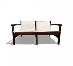 Michel Arnoult Brazilian Modern Ouro Preto Loveseat in Imbuia Michel Arnoult 1960s - 4399931