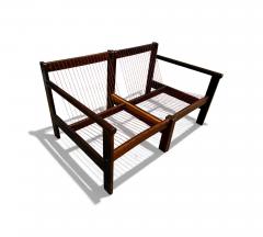 Michel Arnoult Brazilian Modern Ouro Preto Loveseat in Imbuia Michel Arnoult 1960s - 4399936